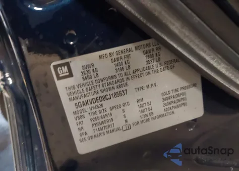 2012 Buick Enclave Premium z USA, uszkodzony, nr VIN 5GAKVDED8CJ185637